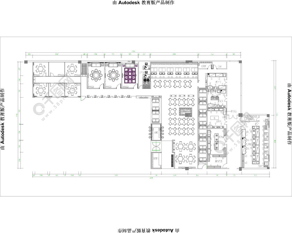 食堂室内设计平面图CAD图纸 从概念到布局的全面解析